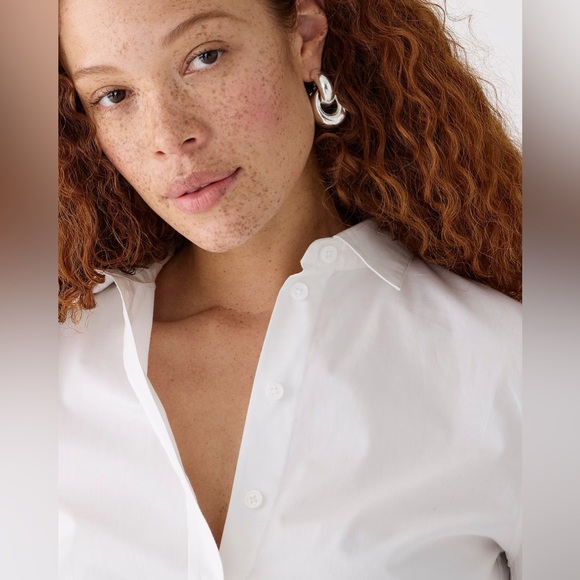 J. Crew Women’s Wren slim shirt in stretch cotton poplin - Picture 3 of 6